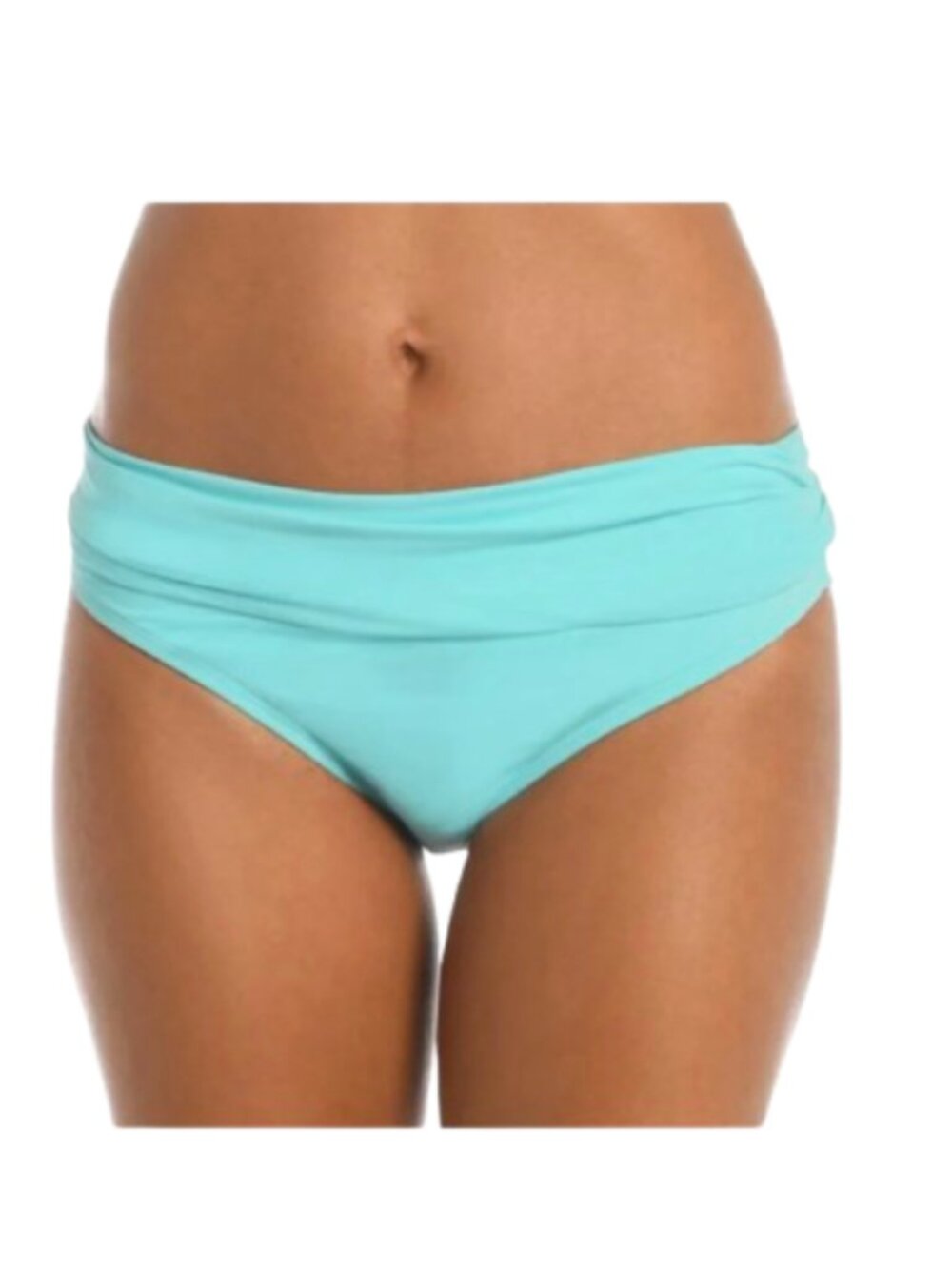 La Blanca Island Goddess Shirred Band Hipster Bottom in Turquoise  - 4